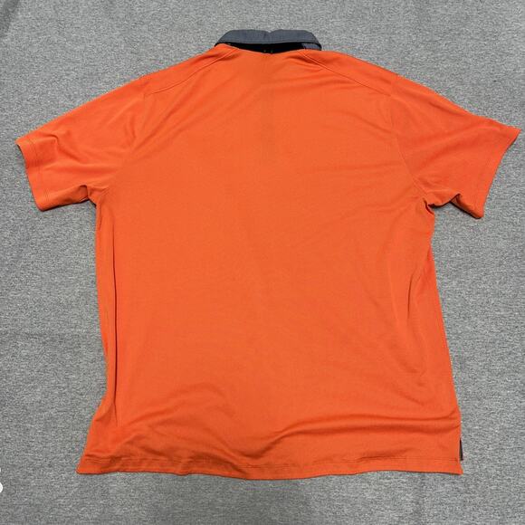 Nike Golf Tour Performance Dri-Fit Men's 2XL Orange Polo Hidden Collar Button - Picture 8 of 11